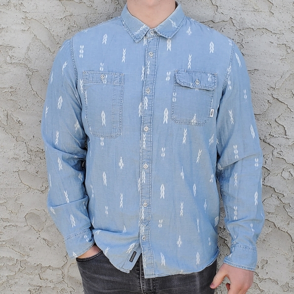 Mens Vans Long Sleeve Button Down Shirt